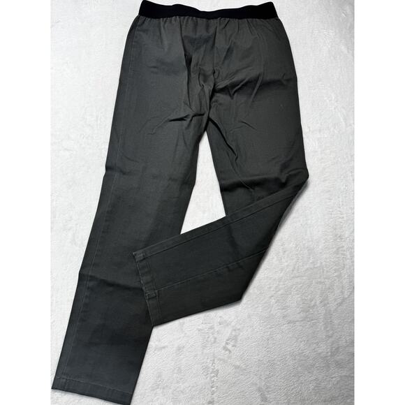 Copied - 209WST38 Elastic Band Stretch Pants W/Front Zippers Olive Green Size Sm - Picture 3 of 7